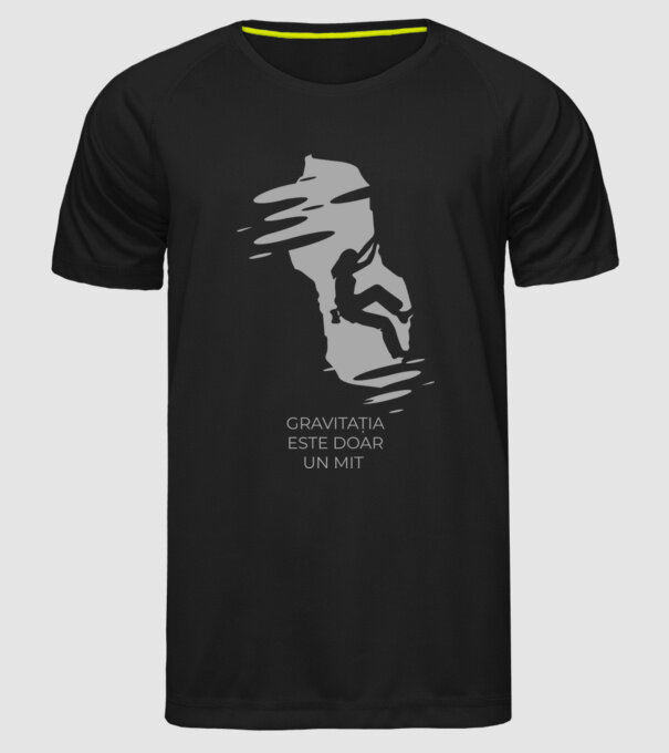 gravitația este doar un mit model negru pe tricou