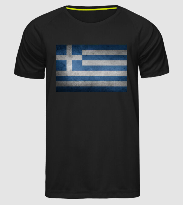 GREECE model negru pe tricou