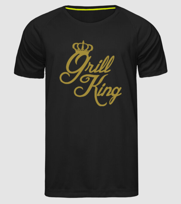 Grill King model negru pe tricou
