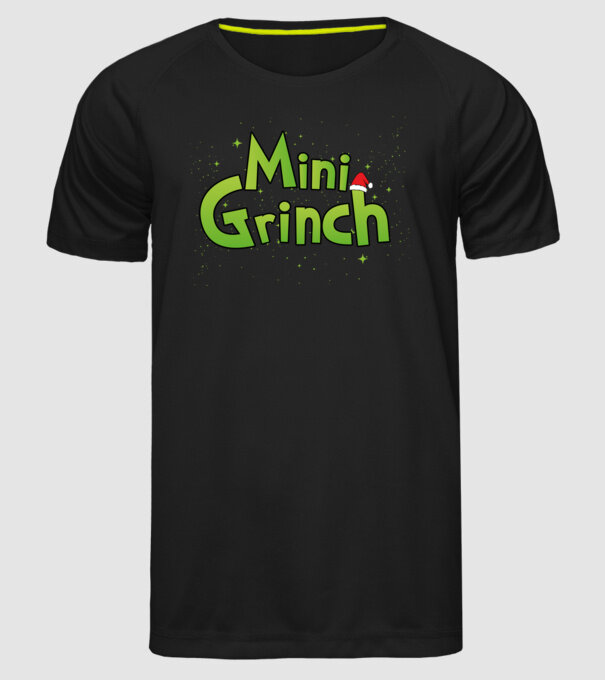 Grinch Family Mini Grinch model negru pe tricou