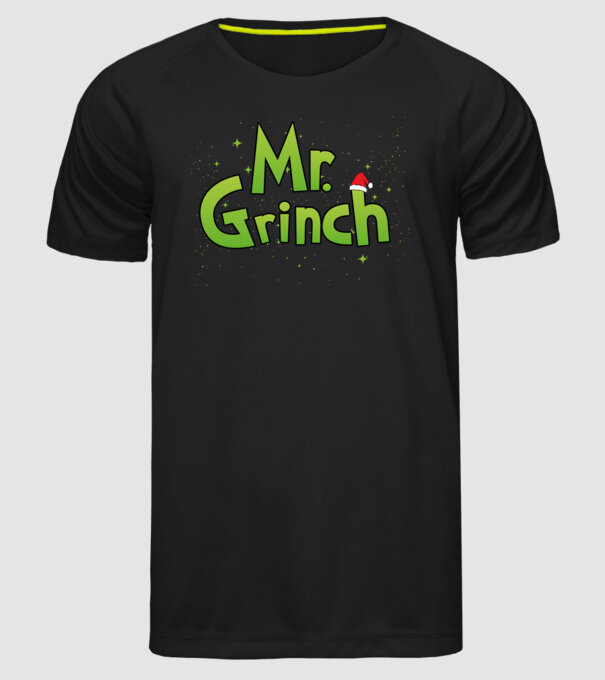 Grinch Family Mr Grinch model negru pe tricou