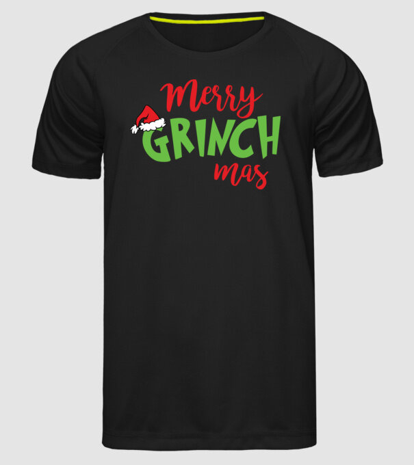 Grinchmas model negru pe tricou