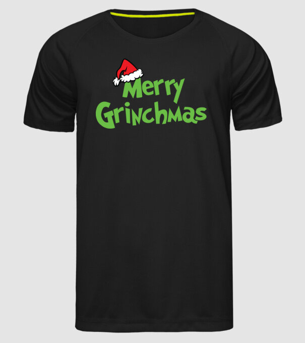 Grinchmas model negru pe tricou