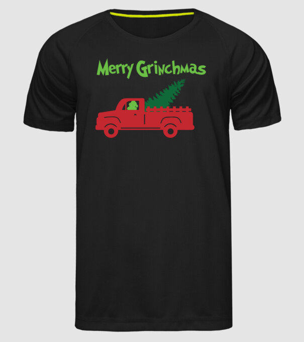 Grinchmas truck model negru pe tricou