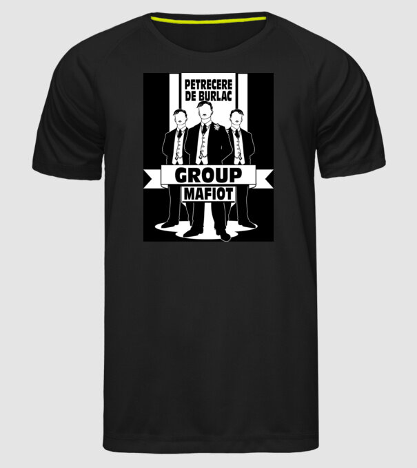 Group Mafiot model negru pe tricou