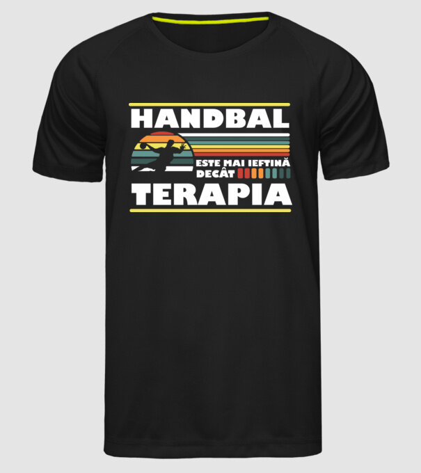 Handbal terapia model negru pe tricou