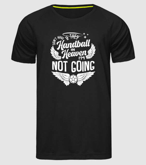 Handball in Heaven model negru pe tricou
