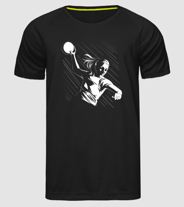 Handballer model negru pe tricou