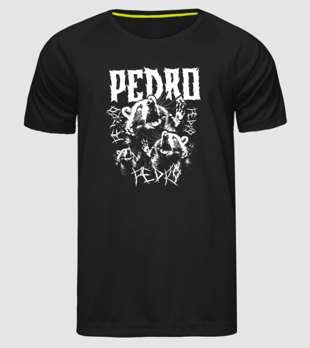 Heavy Metal pedro model negru pe tricou
