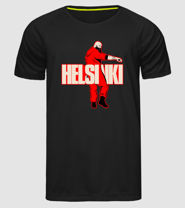 helsinki la casa de papel model negru pe tricou