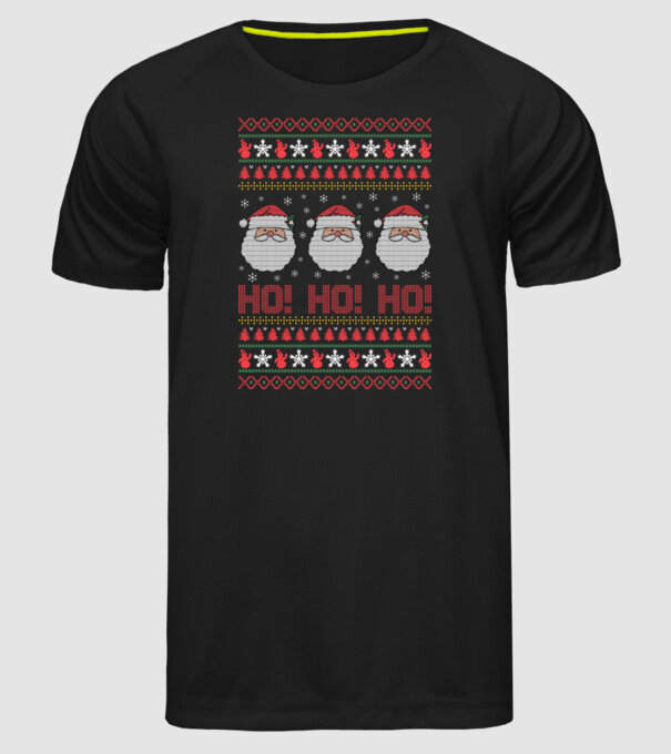 Ho-Ho-Ho model negru pe tricou