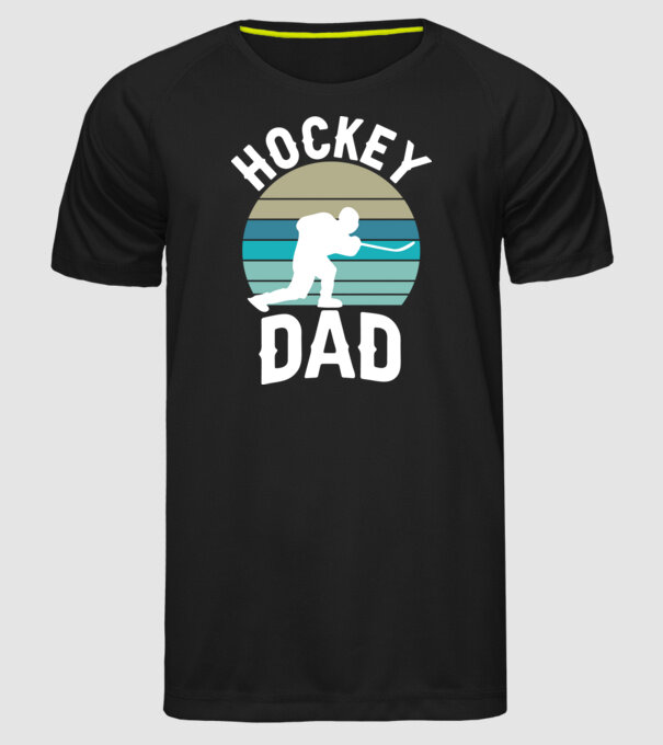 Hockey dad model negru pe tricou