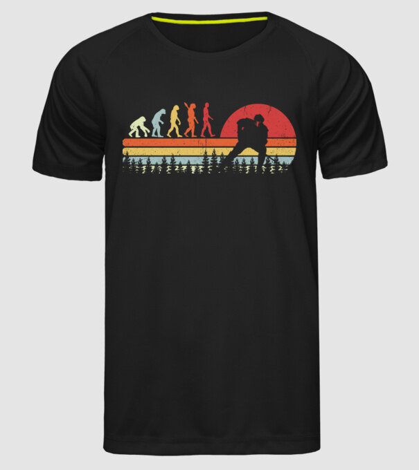 Hockey evolution model negru pe tricou