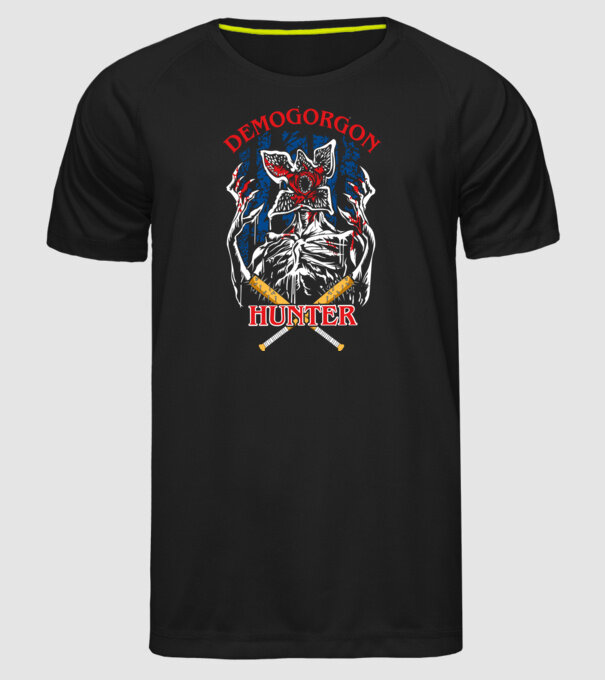 Demogorgon hunter model negru pe tricou