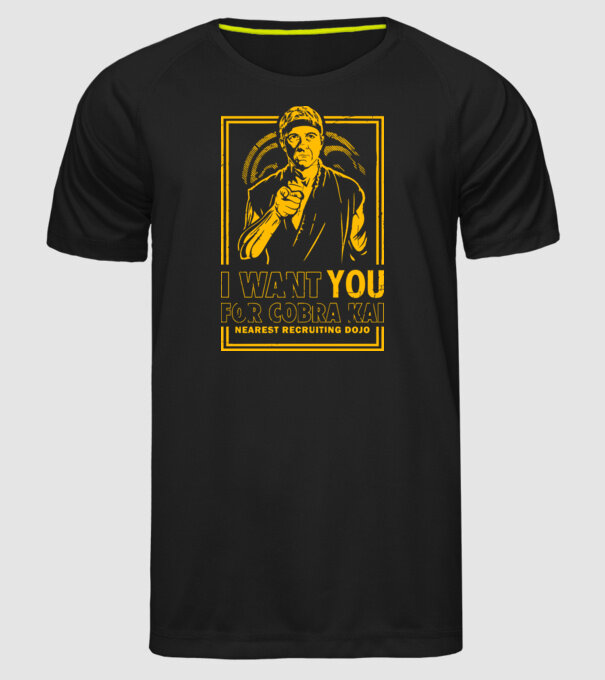 I want you cobra kai model negru pe tricou