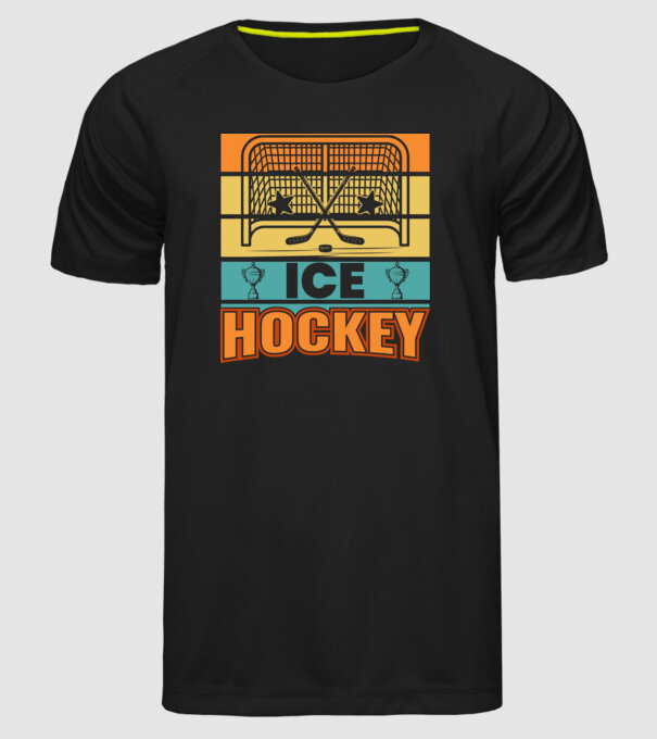 Ice Hockey model negru pe tricou