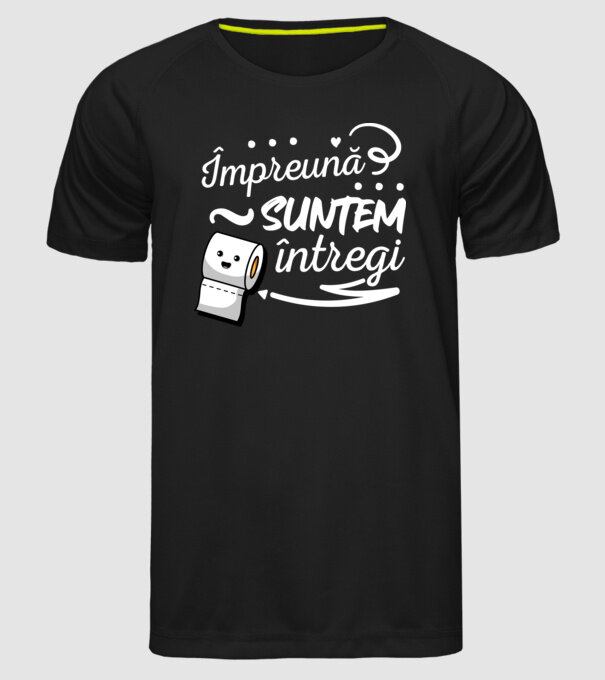Împreună suntem întregi! model negru pe tricou