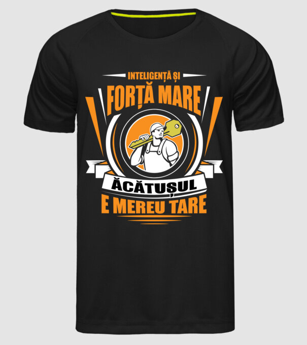 Inteligență și forță mare, lăcătușul e mereu tare model negru pe tricou