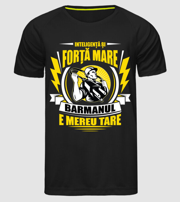 Inteligență și forță mare, electricianul e mereu tare model negru pe tricou