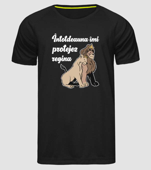 Întotdeauna îmi protejez regina model negru pe tricou