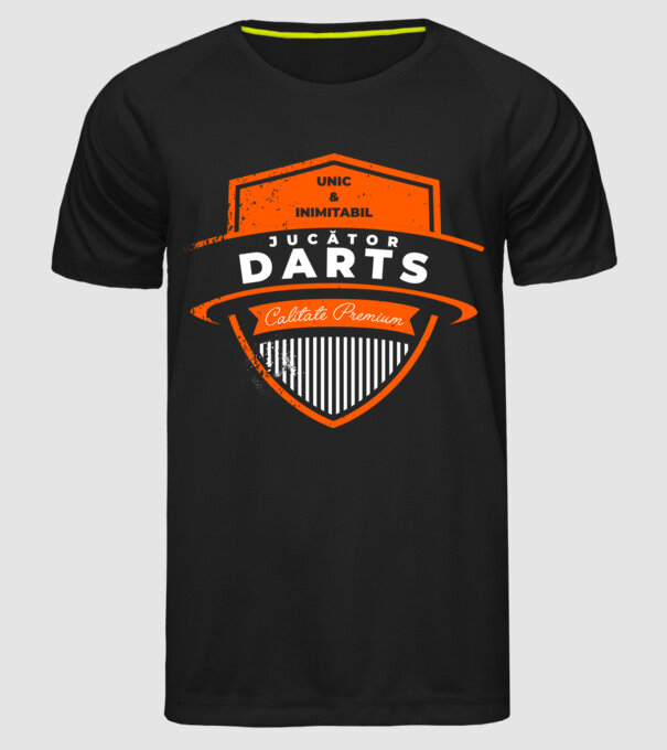 jucător darts unic și inimitabil - calitate premium model negru pe tricou
