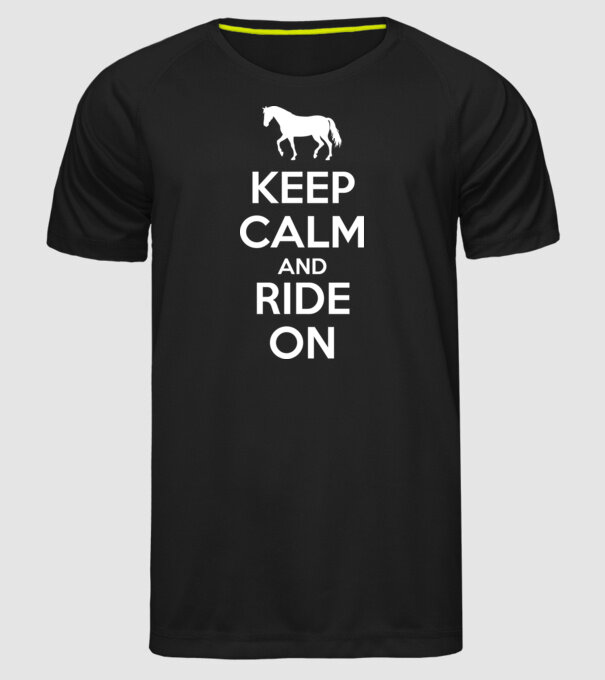 keep calm model negru pe tricou