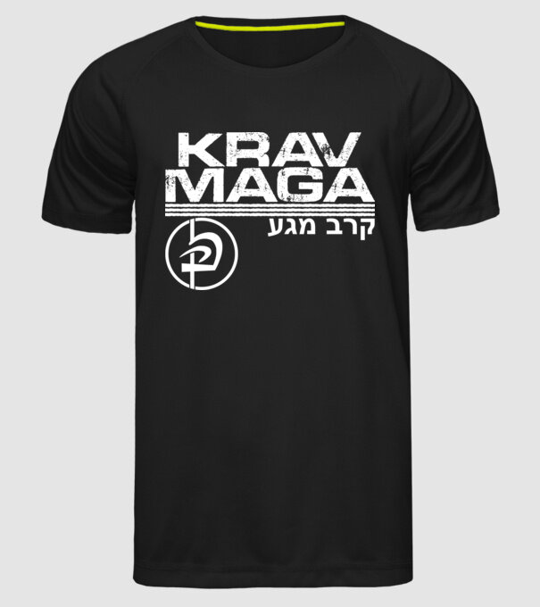 Krav Maga model negru pe tricou