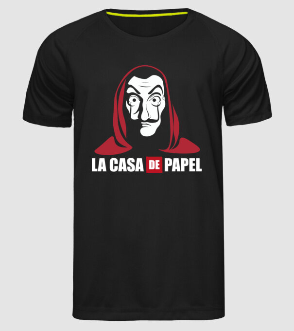 la cas de papel logo model negru pe tricou