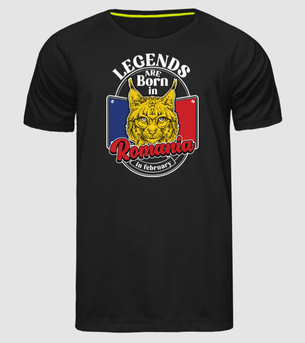 Legends are born in România february model negru pe tricou