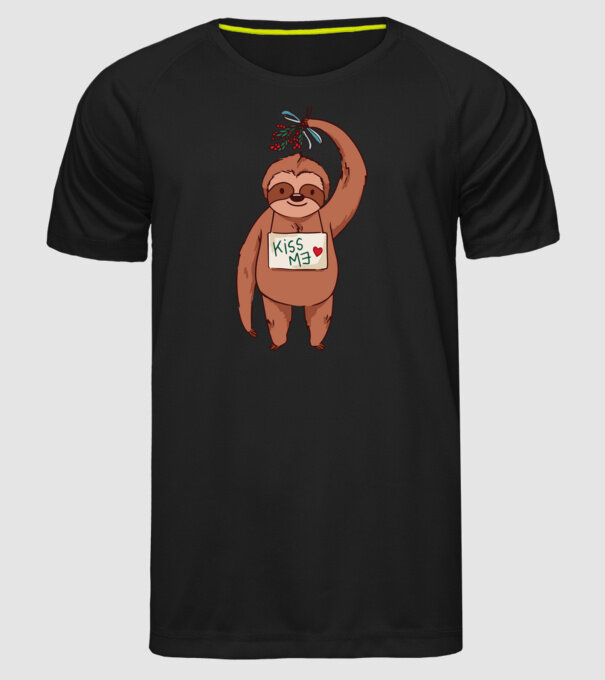 Leneș model negru pe tricou