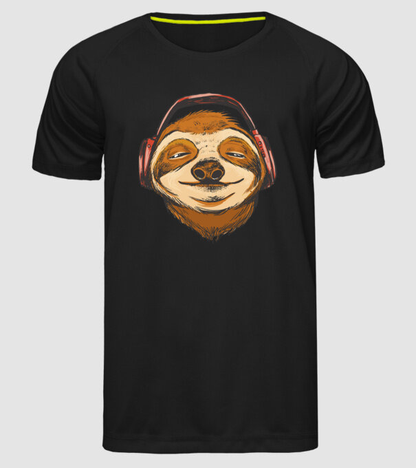 Leneș model negru pe tricou