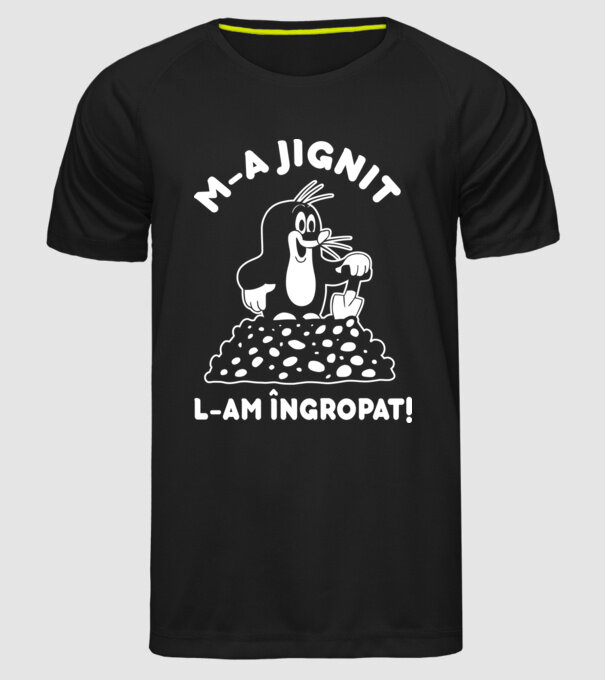 M-a jignit, l-am îngropat model negru pe tricou