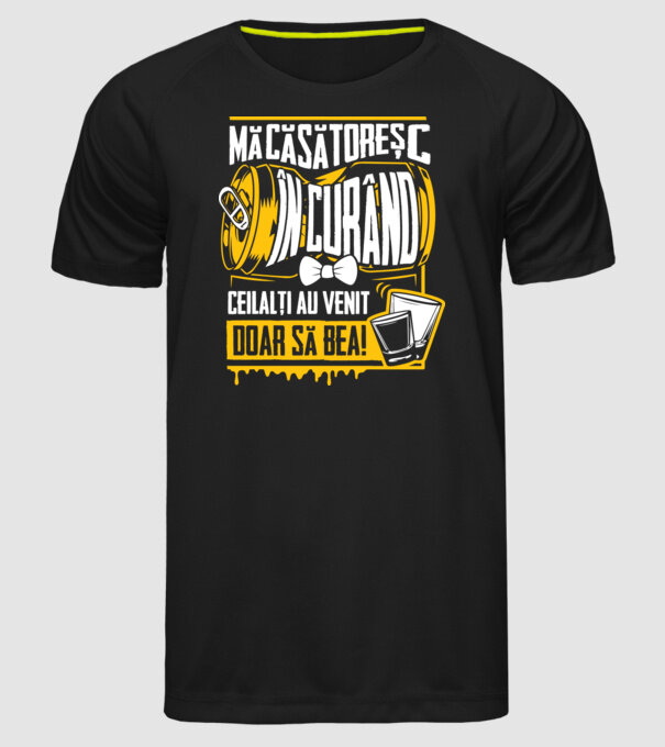 Mă căsătoresc în curând model negru pe tricou