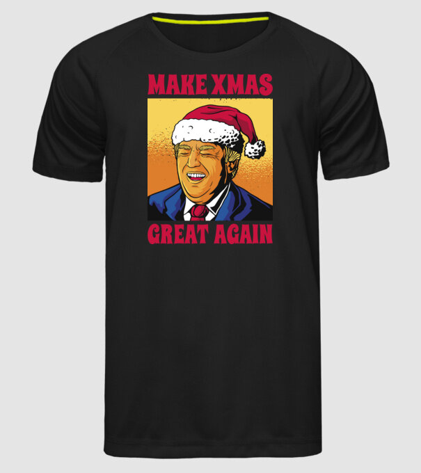 Make Xmas great again model negru pe tricou
