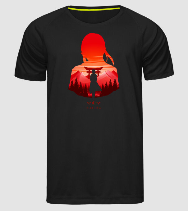 Makima model negru pe tricou
