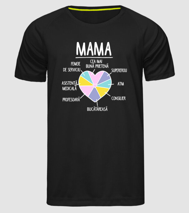 Mama cea mai bună prietenă, supererou model negru pe tricou