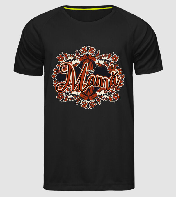 Mamă model negru pe tricou