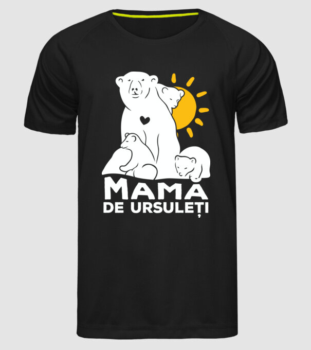 Minunată mamă de ursuleți model negru pe tricou