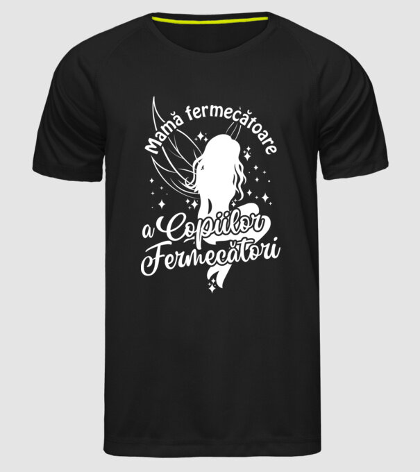 Mamă fermecătoare a copiilor fermecători model negru pe tricou