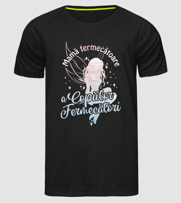 Mamă fermecătoare a copiilor fermecători model negru pe tricou