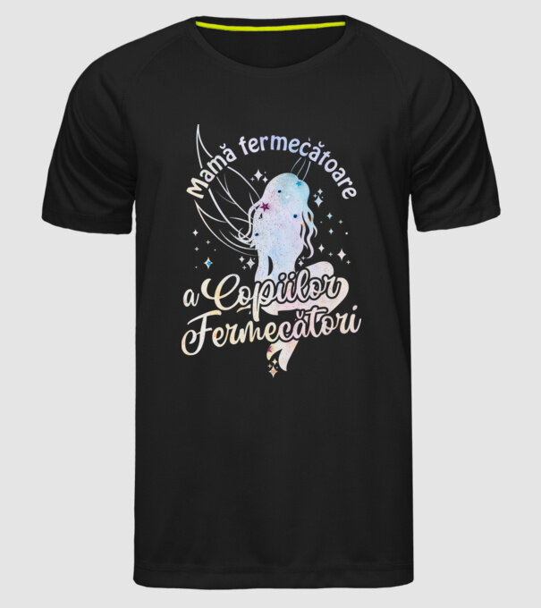 Mamă fermecătoare a copiilor fermecători model negru pe tricou
