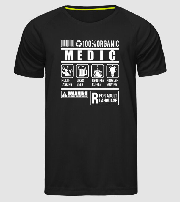 MEDIC model negru pe tricou