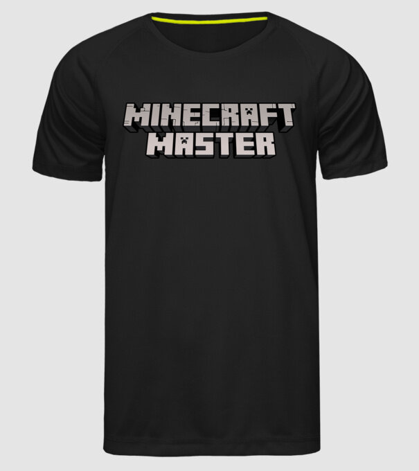 Minecraft Master model negru pe tricou