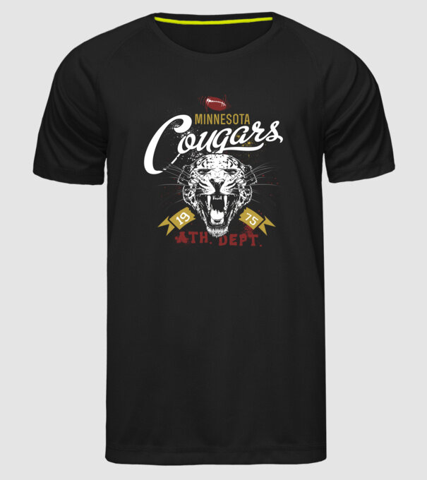 Minesota Cougars model negru pe tricou