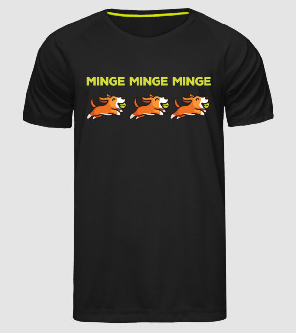 MINGE MINGE MINGE model negru pe tricou