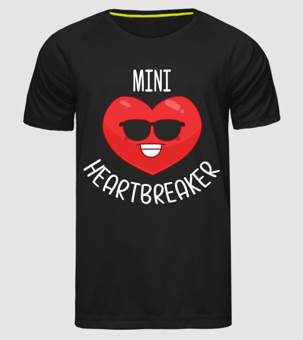 mini heartbreaker model negru pe tricou
