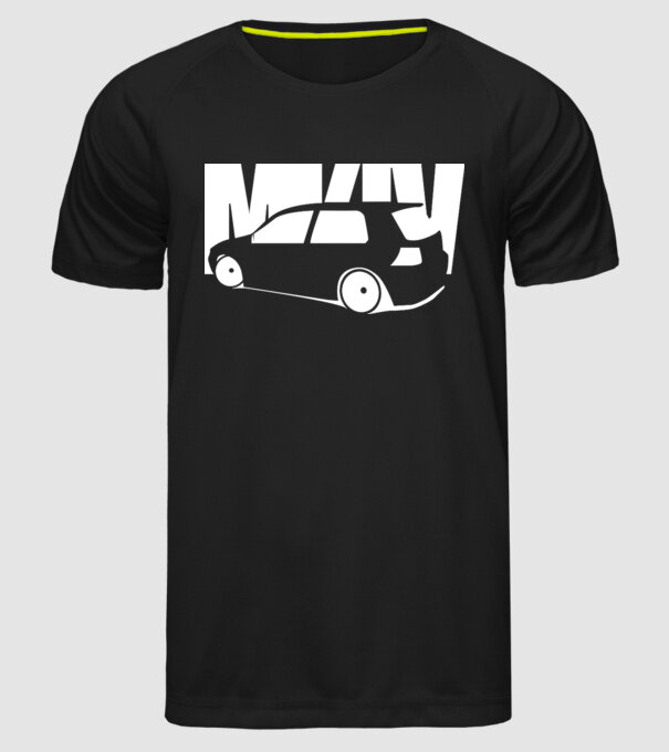 MK4-Golf model negru pe tricou