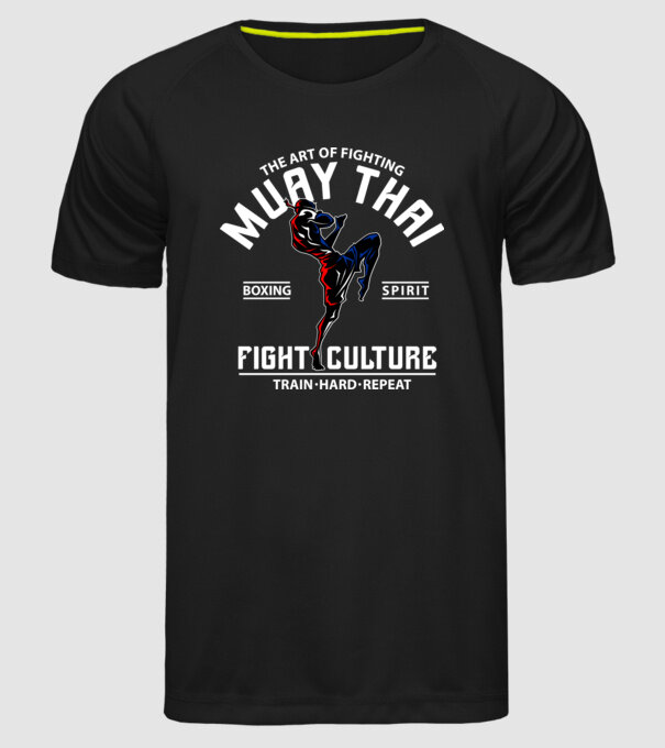 Muay Thai model negru pe tricou