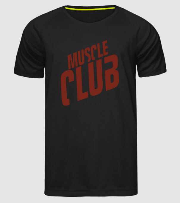 Muscle Club model negru pe tricou