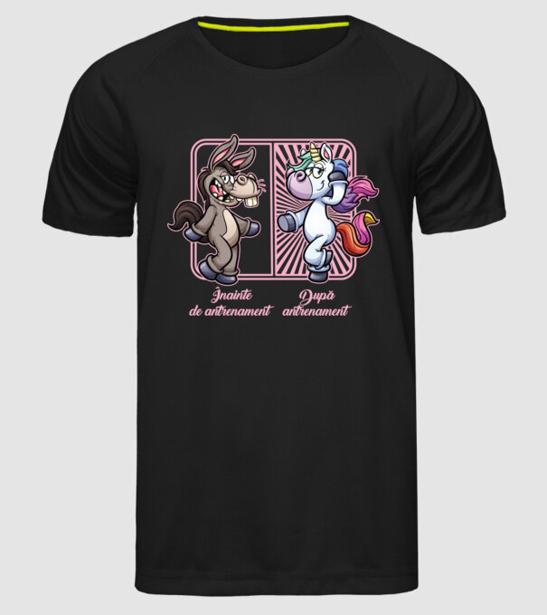 inainte de antrenament model negru pe tricou